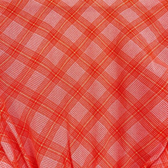 BP. Surplice V-Neck Crop Top Pink Red Plaid Faux Wrap Size XXS - Picture 10 of 10